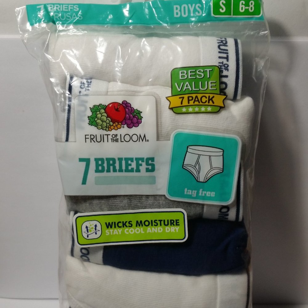 Fruit of The Loom Boy's Briefs Tag Free Small S